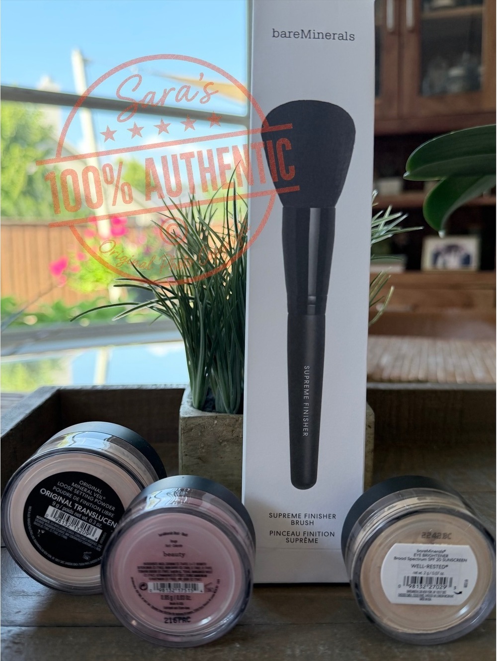 4 bareMinerals Original Translucent Loose POWDER+BLUSH+CONCEALER+BRUSH Msrp $132